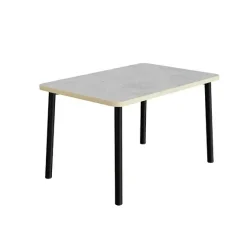 Bord Add 590, 1200x700 mm højde 900 mm med lys grå linoleum, sort stel