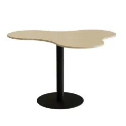 Bord Amöba 1005, 1200x1500 mm, Højde 900 mm, Birk laminat, Sort stel