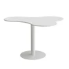 Bord Amöba 1005, 1200x1500 mm, Højde 900 mm, Grå laminat, Hvidt stel