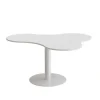 Bord Amöba 1005, 1200x1500 mm, Højde 720 mm, Hvid laminat, Hvidt stel