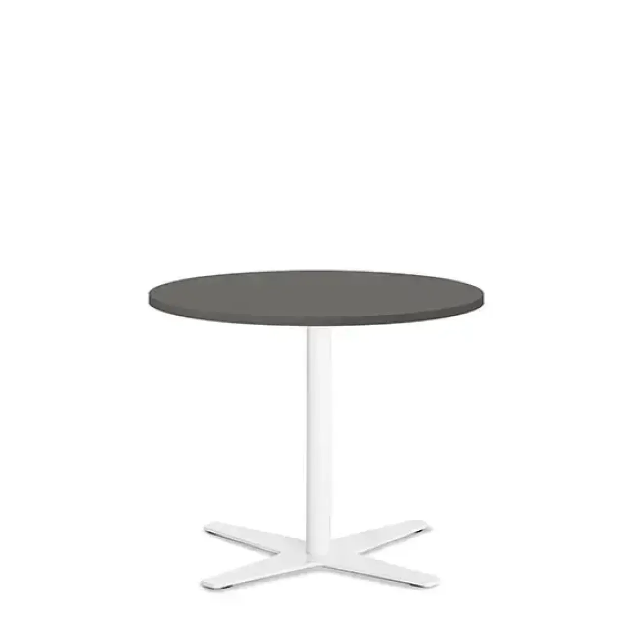 Bord Amy Ø650 H582 mm, Antracit laminat Hvidt understel
