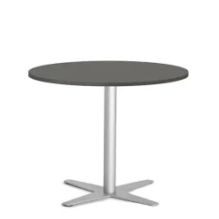 Bord Amy Ø900 H752 mm, Antracit laminat Alugråt understel