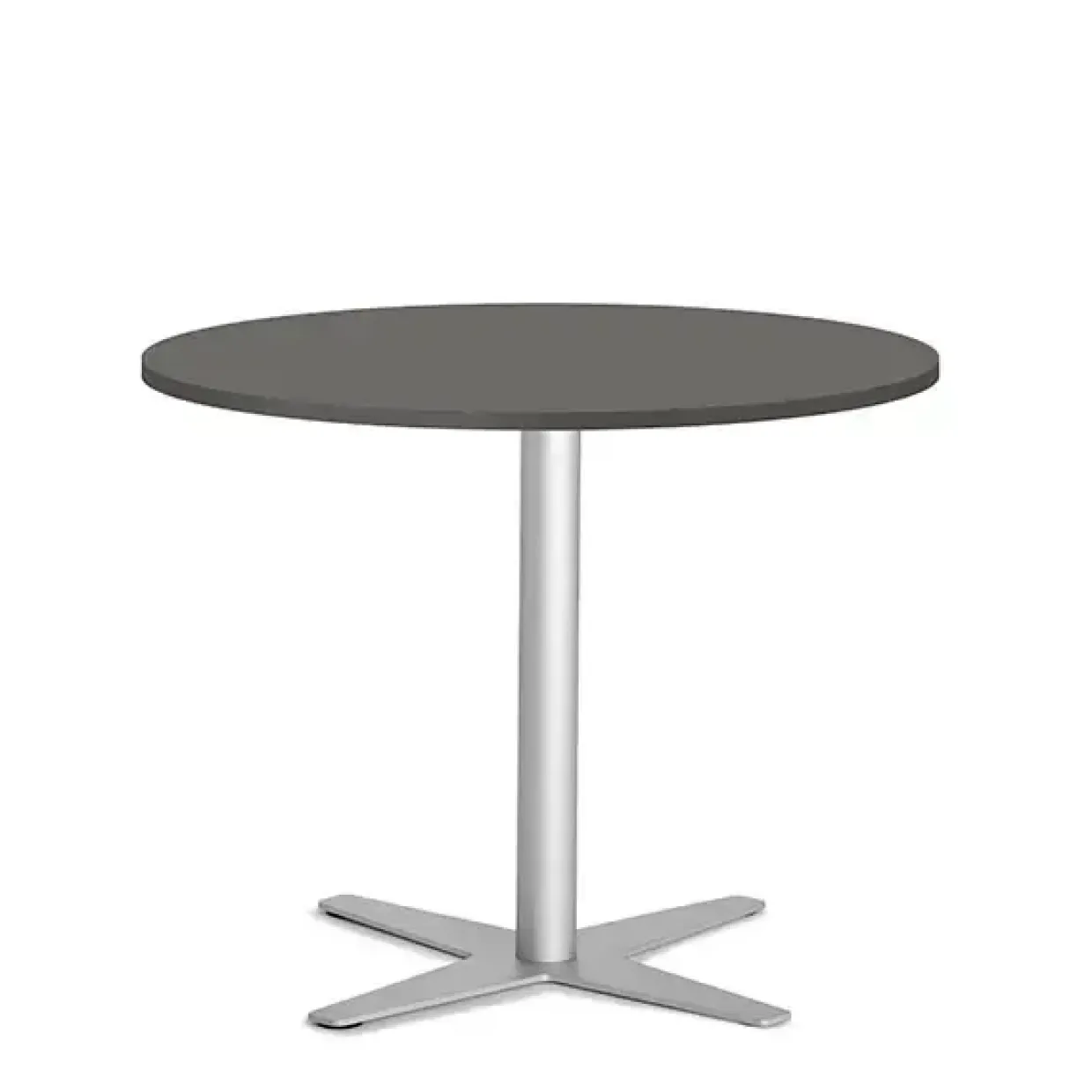 Bord Amy Ø900 H752 mm, Antracit laminat Alugråt understel