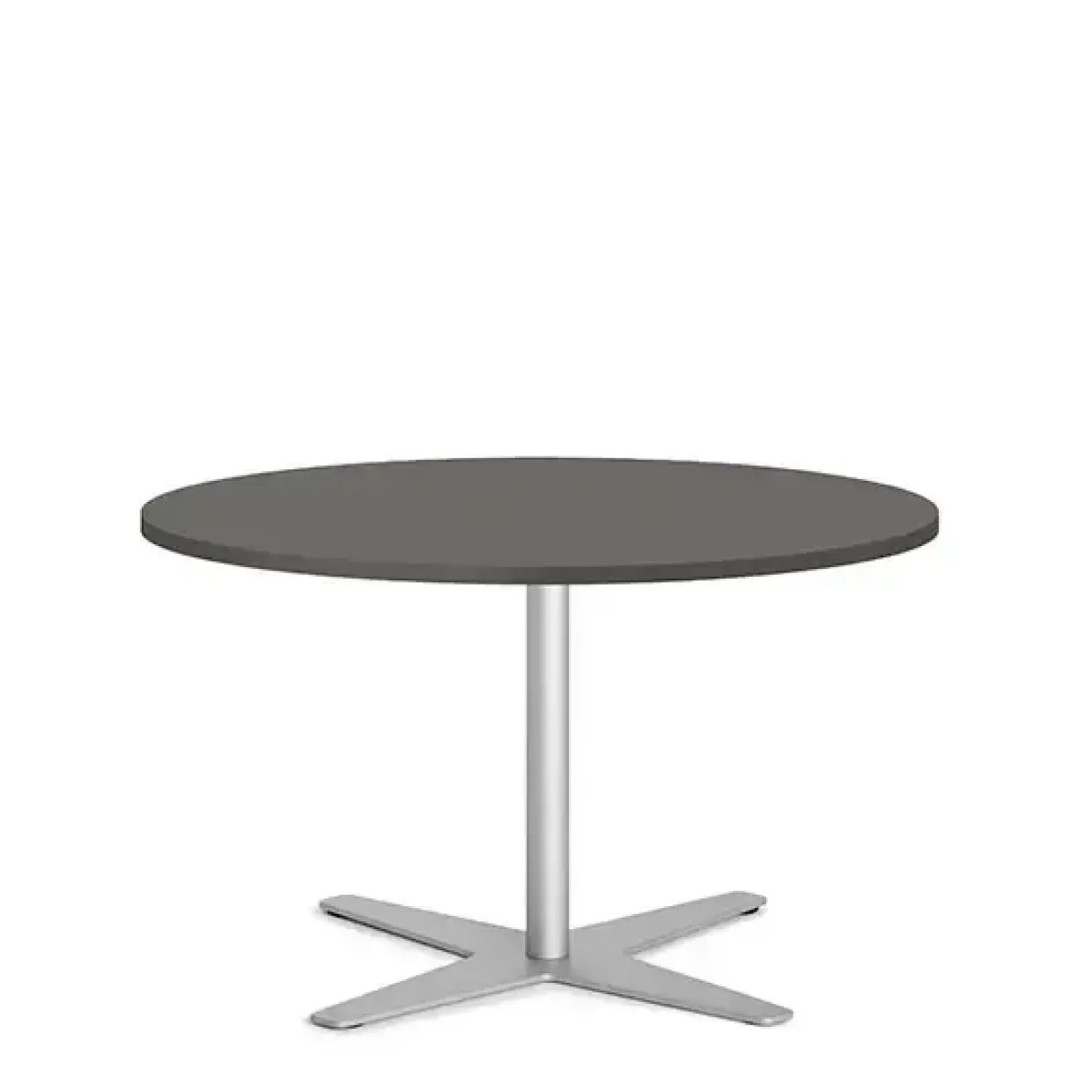 Bord Amy Ø900 H582 mm, Antracit laminat Alugråt understel