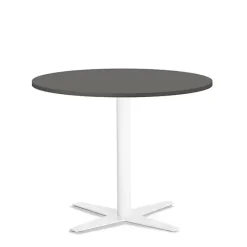 Bord Amy Ø900 H752 mm, Antracit laminat Hvidt understel