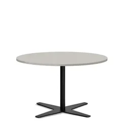 Bord Amy Ø900 H582 mm, Lys grå laminat Sort understel