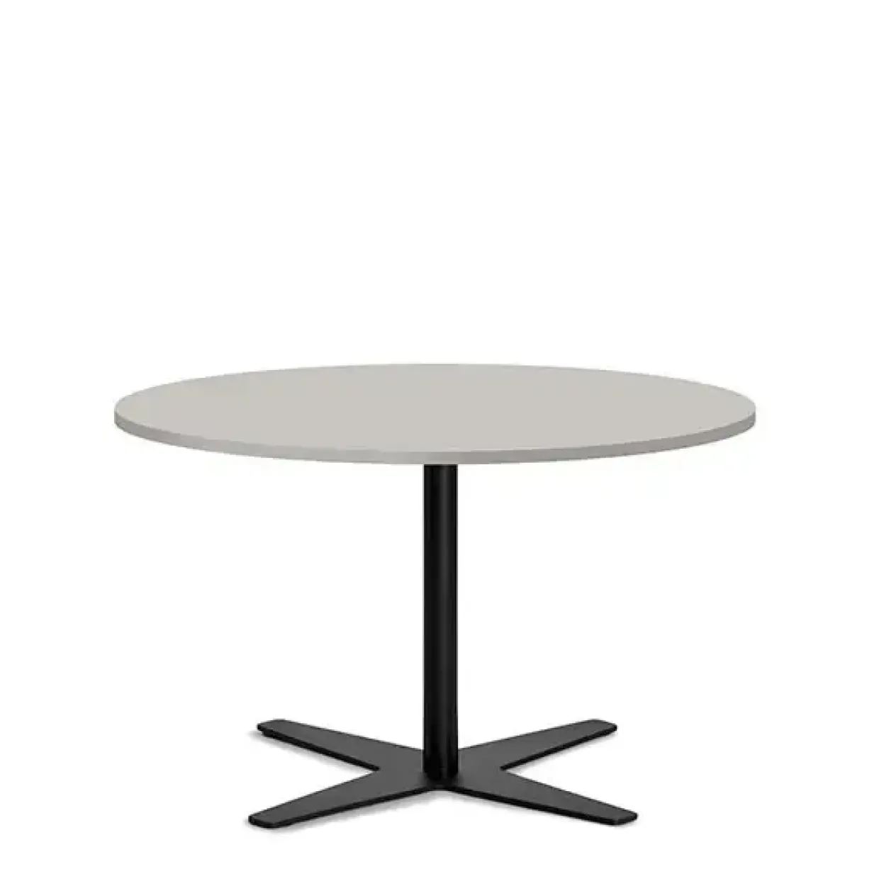 Bord Amy Ø900 H582 mm, Lys grå laminat Sort understel