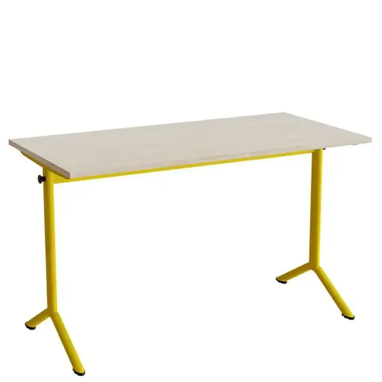 Bord – Atlas 1130 – 1200×600 mm – Eg højtrykslaminat – Gult stel
