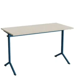 Bord Atlas 1130, 1200x600mm, eg højtrykslaminat, blåt stel