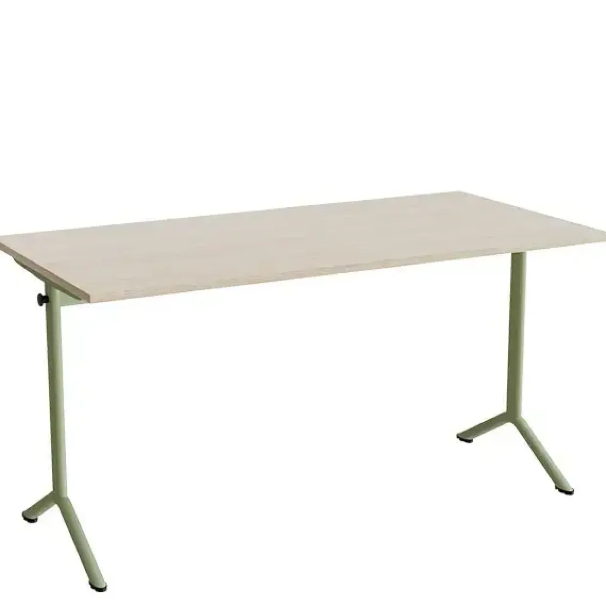 Bord Atlas 1130, 1400x700mm, eg højtrykslaminat, grønt stel