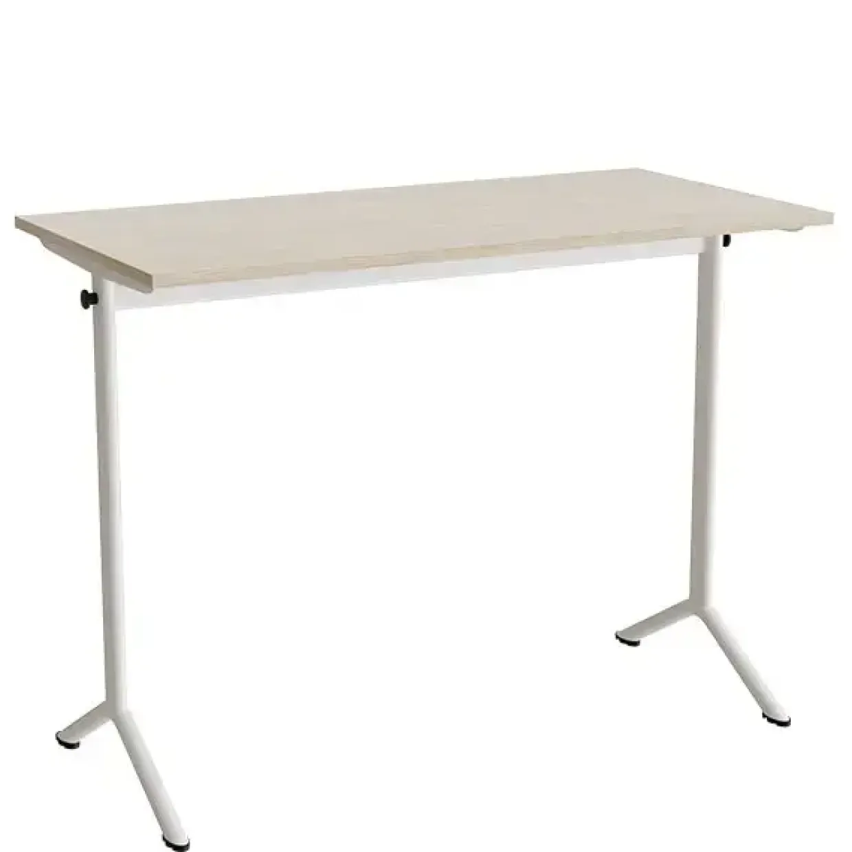 Bord Atlas 1130, 1200x600mm, eg højtrykslaminat, hvidt stel