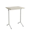 Bord Atlas 1130, 700x600mm, eg højtrykslaminat, hvidt stel