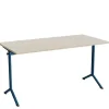 Bord Atlas 1130, 1400x700mm, eg højtrykslaminat, blåt stel