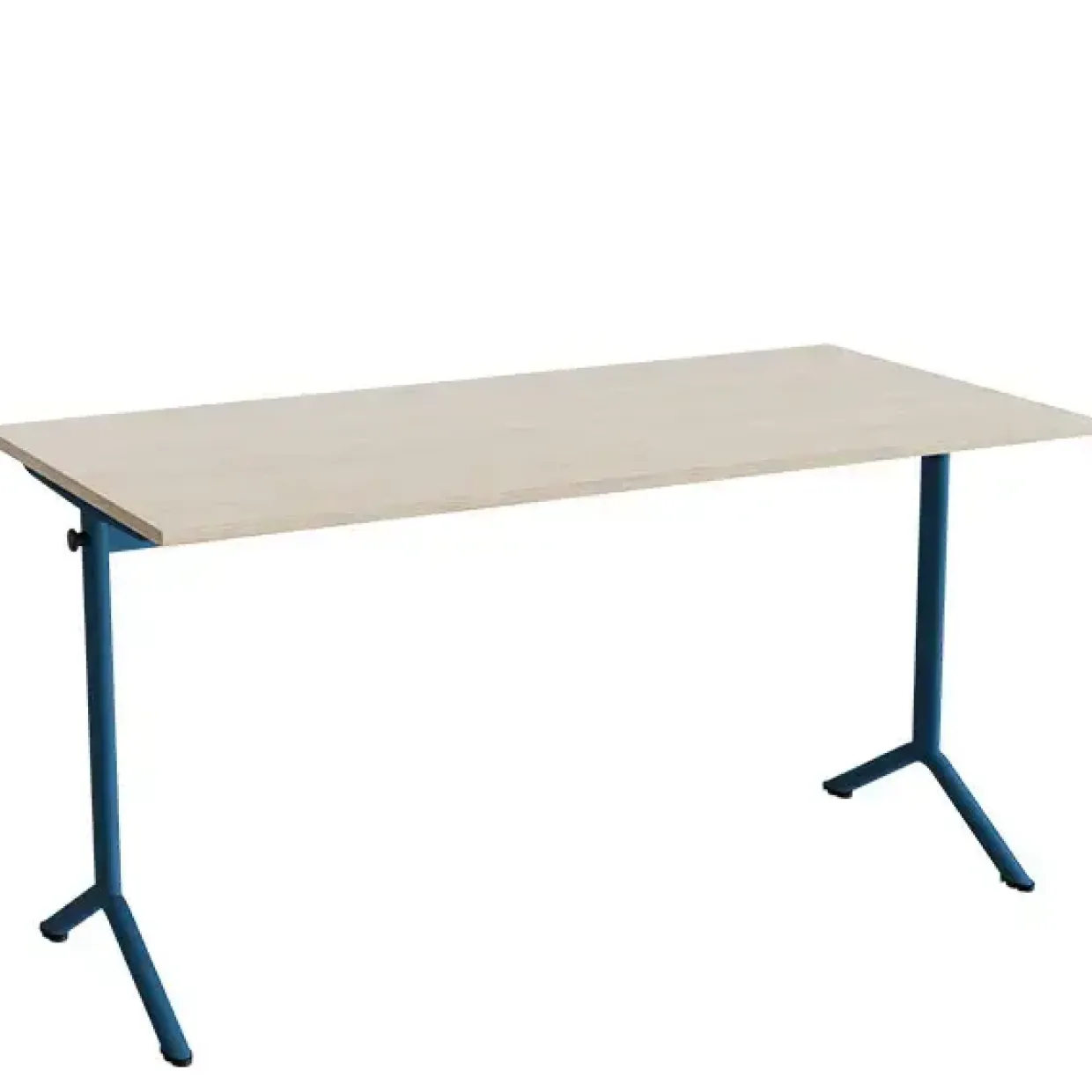Bord Atlas 1130, 1400x700mm, eg højtrykslaminat, blåt stel
