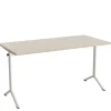 Bord Atlas 1130, 1400x700mm, eg højtrykslaminat, hvidt stel