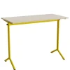 Bord Atlas 1130, 1200x600mm, eg højtrykslaminat, gult stel