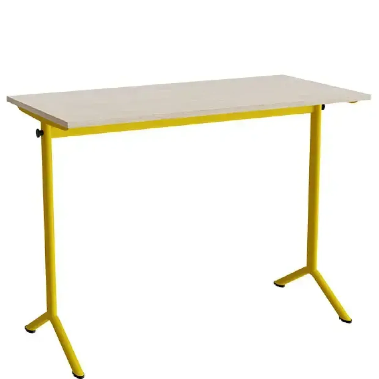 Bord Atlas 1130, 1200x600mm, eg højtrykslaminat, gult stel