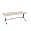 Bord Atlas 1134, 2000x1000mm, højde 720, eg højtrykslaminat, blåt stel