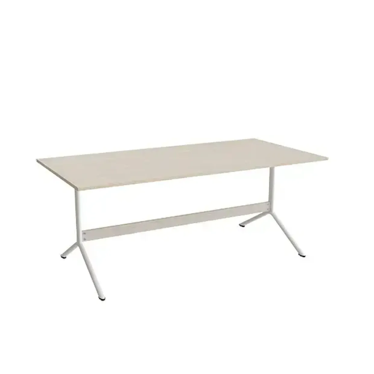 Bord Atlas 1134, 1800x900mm, højde 720, eg højtrykslaminat, hvidt stel