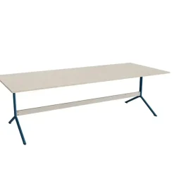 Bord Atlas 1134, 2400x1000mm, højde 720, eg højtrykslaminat, blåt stel