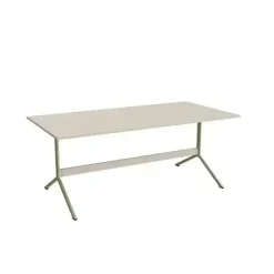 Bord Atlas 1134, 1800x900mm, højde 720, eg højtrykslaminat, grønt stel