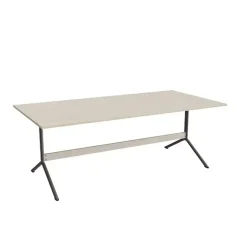 Bord Atlas 1134, 2000x1000mm, højde 720, eg højtrykslaminat, gråt stel