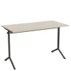 Bord Atlas 1130, 1200x600mm, lyddæmpende eg højtrykslaminat, gråt stel