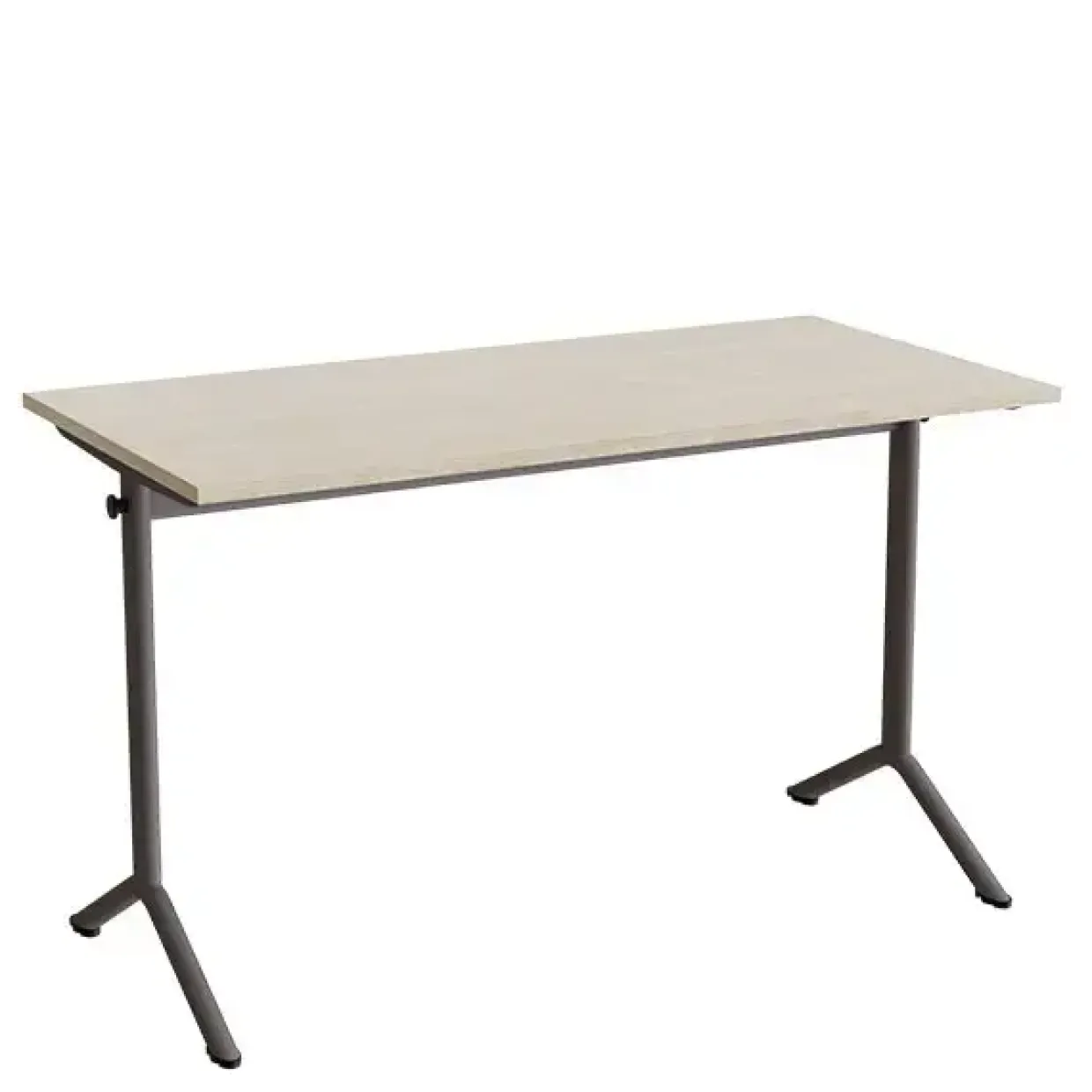 Bord Atlas 1130, 1200x600mm, lyddæmpende eg højtrykslaminat, gråt stel