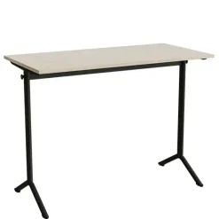 Bord Atlas 1130, 1200x600mm, lyddæmpende eg højtrykslaminat, sortolivent stel