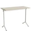Bord Atlas 1130, 1200x600mm, lyddæmpende eg højtrykslaminat, hvidt stel
