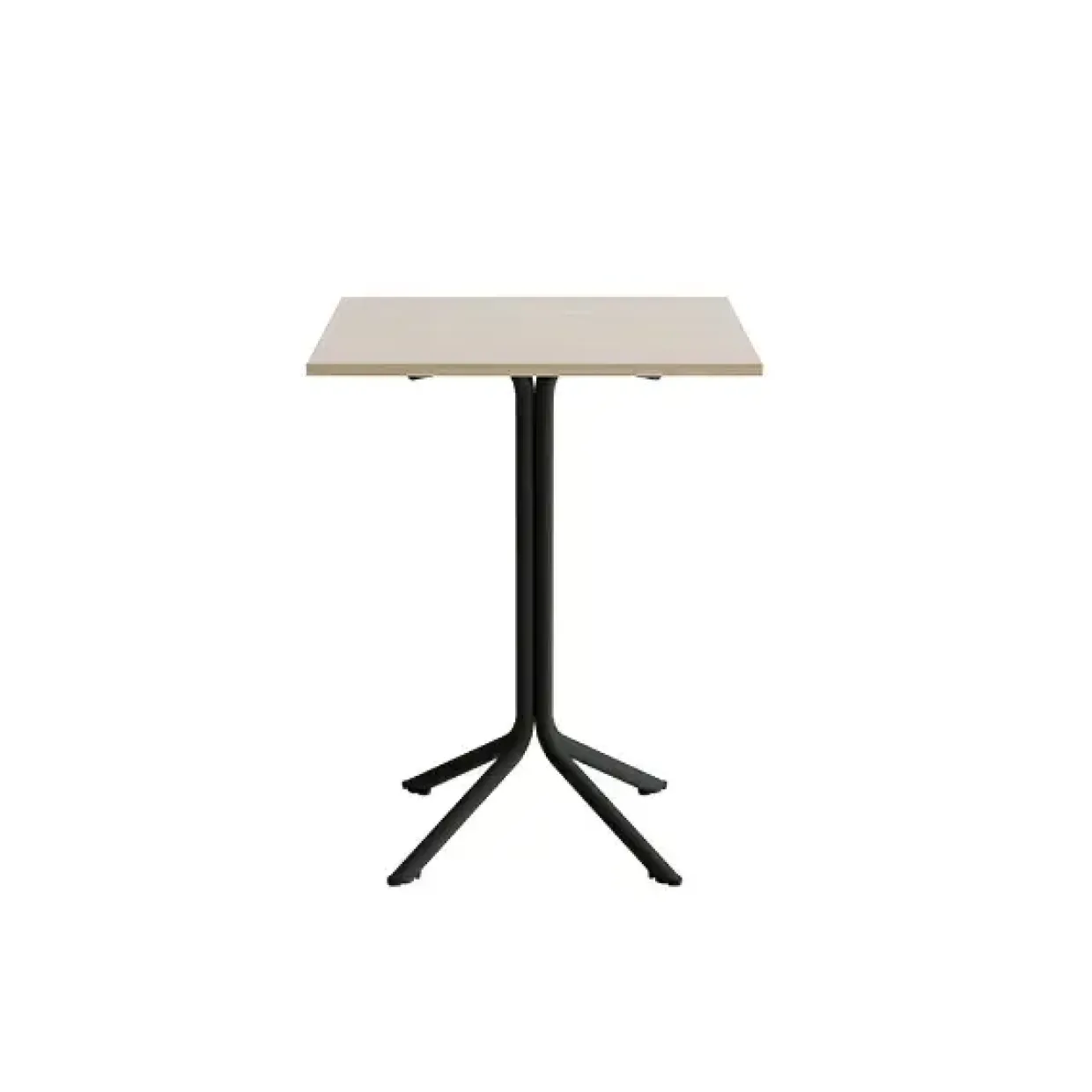Bord Atlas 1133 700x700x900mm, Hvidpigmenteret eg med sortoliven understel