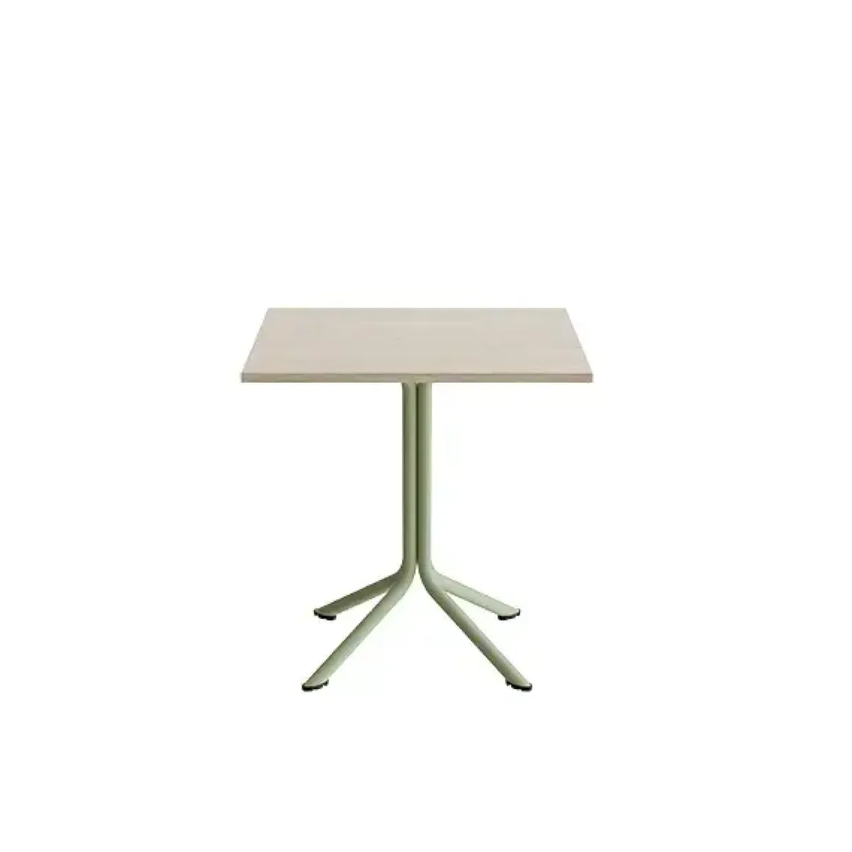 Bord Atlas 1133 700x700x720mm, Hvidpigmenteret eg med grønt understel