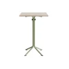 Bord Atlas 1133 700x700x1080mm, Hvidpigmenteret eg med grønt understel