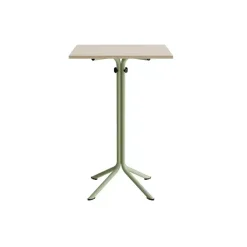 Bord Atlas 1133 700x700x1080mm, Hvidpigmenteret eg med grønt understel