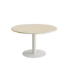 Bord Cirkum, Ø1200mm, højde 720 mm, birk laminat med hvidt stel