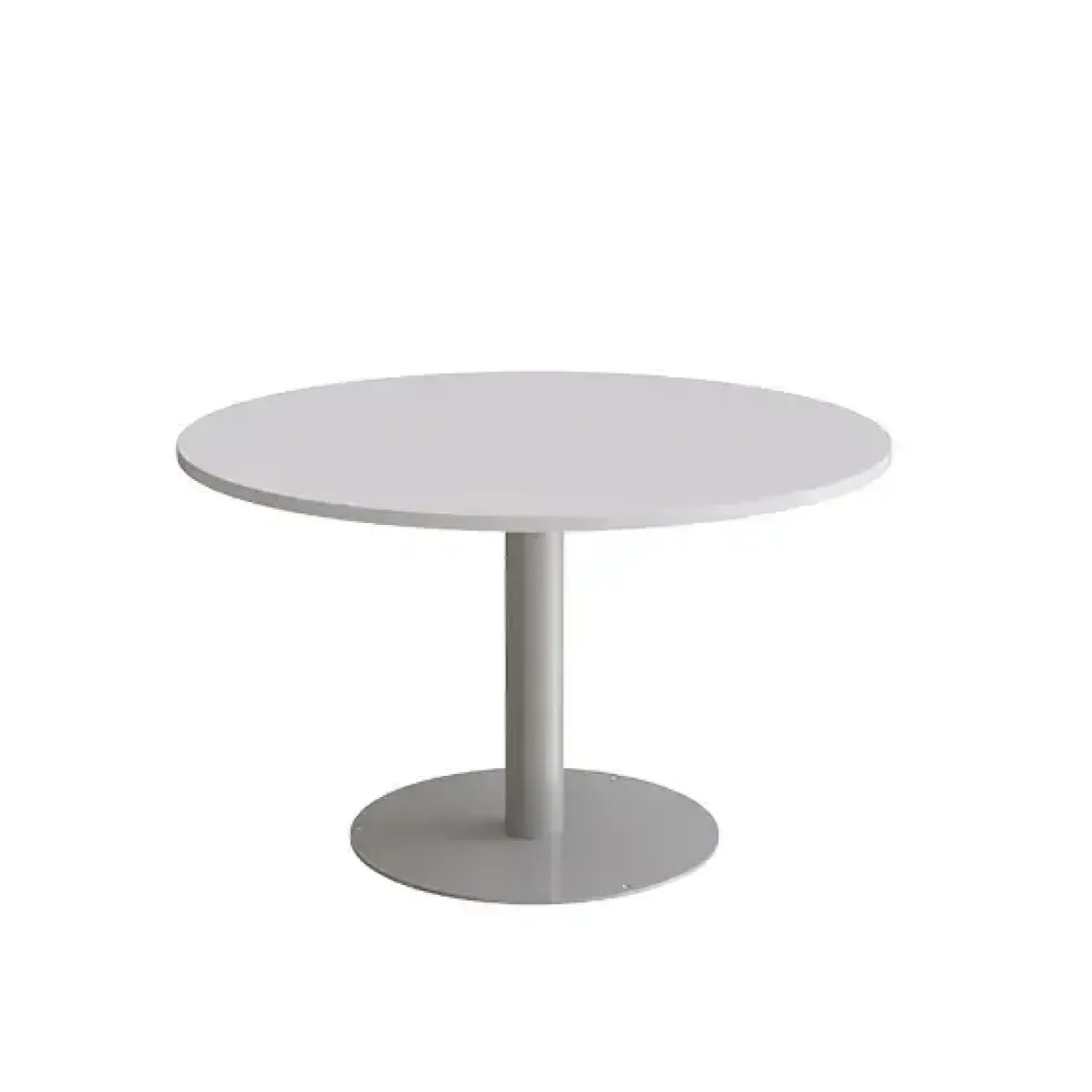 Bord Cirkum, Ø1200mm, højde 720 mm, grå laminat med alugråt stel