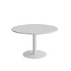 Bord Cirkum, Ø1200mm, højde 720 mm, grå laminat med hvidt stel