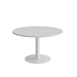 Bord Cirkum, Ø1200mm, højde 720 mm, grå laminat med hvidt stel
