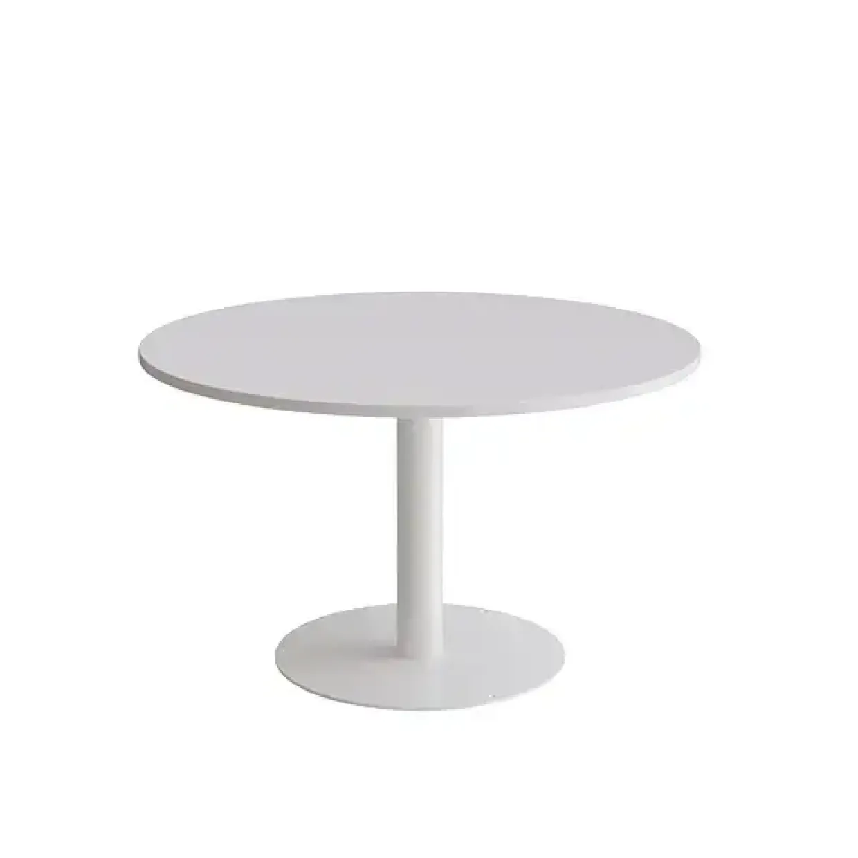 Bord Cirkum, Ø1200mm, højde 720 mm, grå laminat med hvidt stel