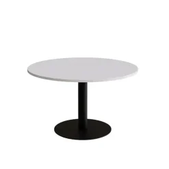 Bord Cirkum, Ø1200mm, højde 720 mm, grå laminat med sort stel