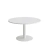 Bord Cirkum, Ø1200mm, højde 720 mm, hvid laminat med hvidt stel