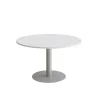 Bord - Cirkum Ø1200 mm - Højde 720 mm - Hvid laminat - Alugråt stel