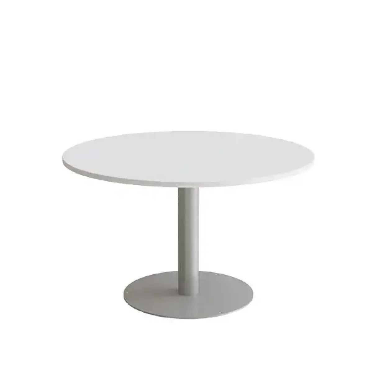 Bord - Cirkum Ø1200 mm - Højde 720 mm - Hvid laminat - Alugråt stel