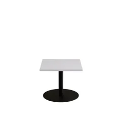 Bord Cirkum, 600x600mm, højde 500 mm, grå laminat med sort stel
