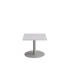 Bord Cirkum, 600x600mm, højde 500 mm, grå laminat med alugråt stel