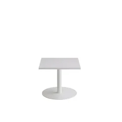 Bord Cirkum, 600x600mm, højde 500 mm, grå laminat med hvidt stel