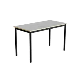 Bord Combi 200, L1200xB600xH720 mm, lys grå, lyddæmpende linoleum, sort understel
