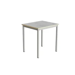 Bord Combi 200, L700xB600xH720 mm, lys grå, lyddæmpende linoleum, alugråt understel