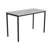 Bord Combi 200, L1400xB700xH900 mm, lys grå, lyddæmpende linoleum, sort understel