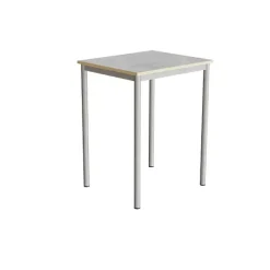 Bord Combi 200, L700xB600xH900 mm, lys grå, lyddæmpende linoleum, alugråt understel